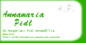 annamaria pidl business card